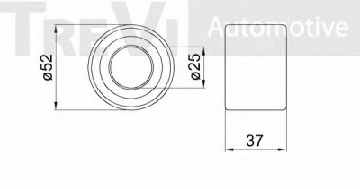 TREVI AUTOMOTIVE wb1621 -  Комплект подшипника ступицы колеса